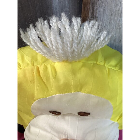 Vintage 1987 Fisher-Price Puffalump Yellow Monkey Nylon Plush w/ Hawaiian Shirt - Picture 5 of 13